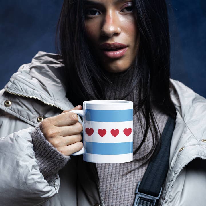 Chicago Love Mug 11oz White Ceramic for wholesale by Hello Design