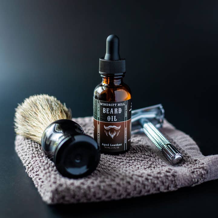 Windrift Hill Goat Milk Skincare - Wholesale Beard Conditioner - Aged Leather | Beard Oil