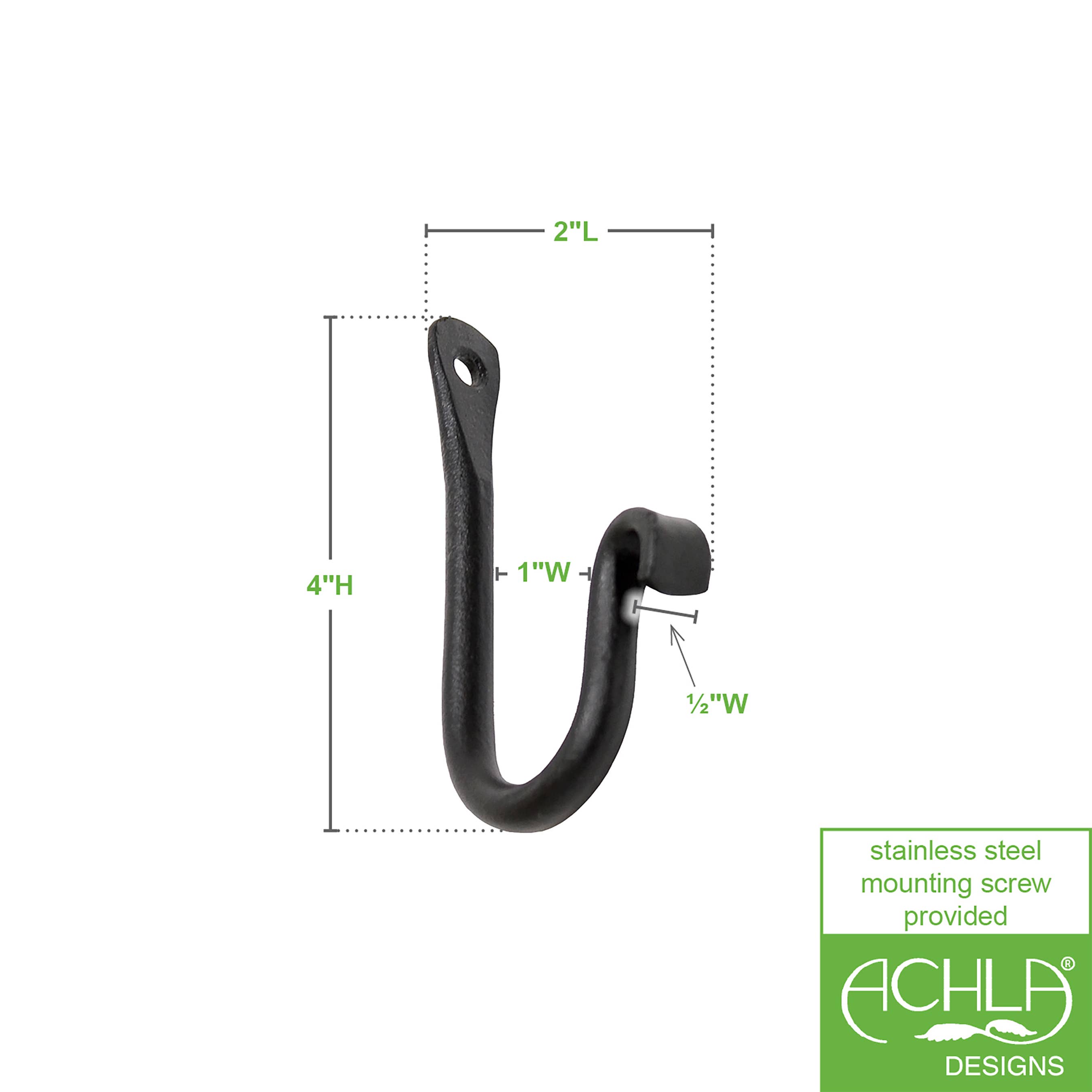 ACHLA Designs - Wholesale Wall Hook - 4" J-Hook1