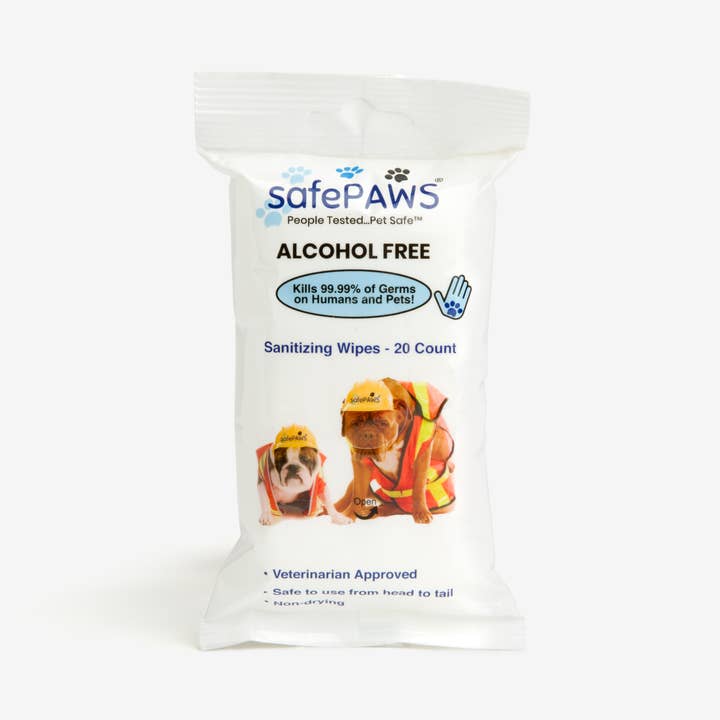 SafePaws Dierenarts ontwikkelde reisdoekjes voor hondenreiniging voor wholesale door SafePaws