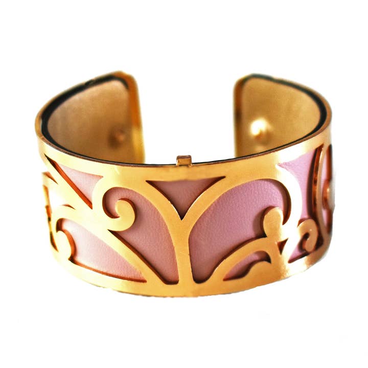 Interchangeable Cuff - Gold La Fleur for wholesale by Laurent Scott Collection
