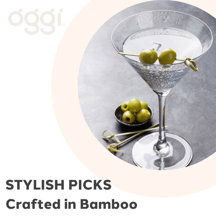 Oggi - Wholesale Cocktail pick - Cocktail Picks 25 pc Bamboo - 4.25" / 11 cm3