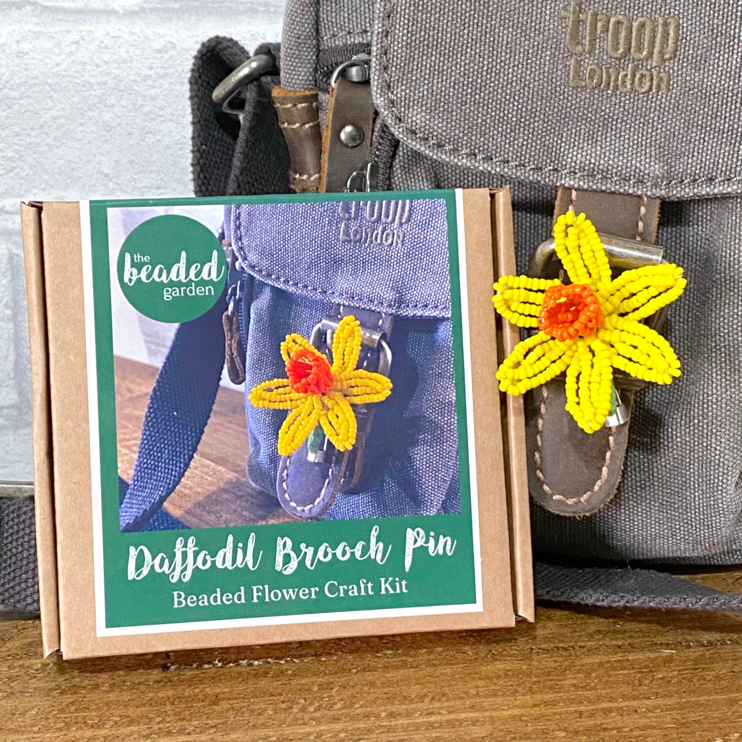 The Beaded Garden - Wholesale DIY Craft Kit - Daffodil Flower Brooch Pin Craft Kit -A creative gift idea.0