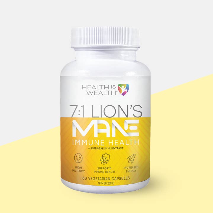 7:1 Crinière de Lion + 10:1 Astragale | Santé cognitive/immunitaire pour la vente par Health IS Wealth