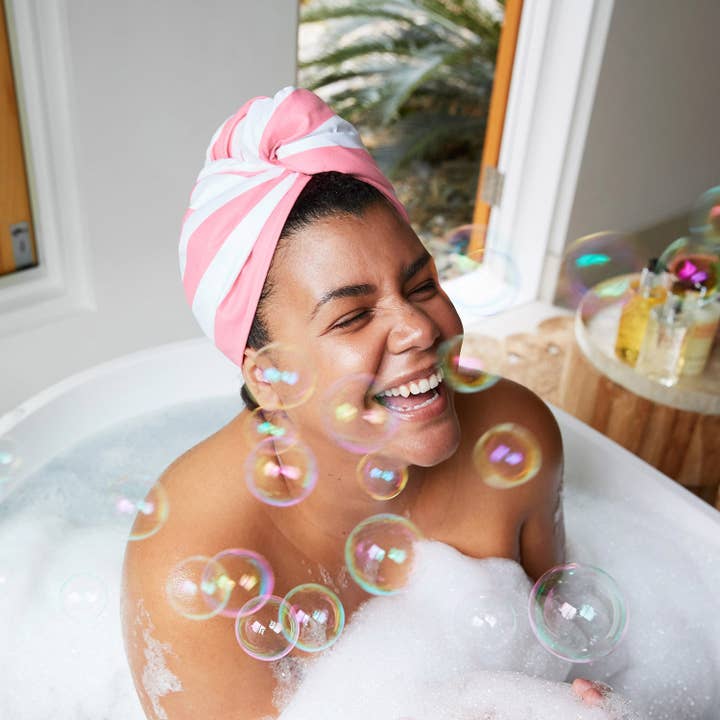 Dock & Bay UK – wholesale Hair towel/wrap – Dock & Bay Hair Wraps - Malibu Pink (New Box) - GRS Certified2