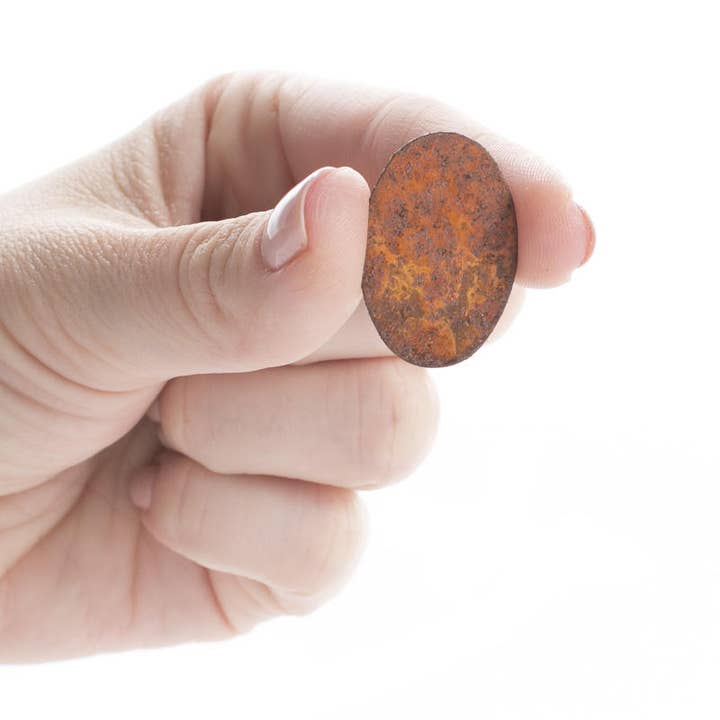 Factory Direct Craft - Wholesale Cutouts - 1-1/8" Small Rusty Tin Oval Cutouts - Package of 6 pieces4