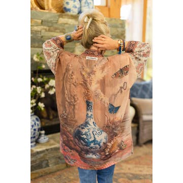 The Storyteller Matinée Duster Kimono | Sunflowers, Pottery The Storyteller Matinée Duster Kimono | Sunflowers, Pottery