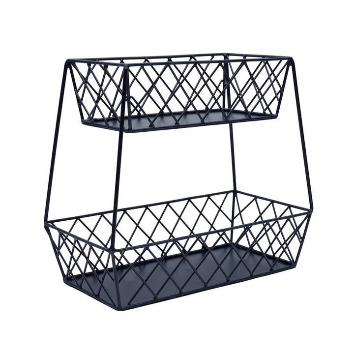 Fitz and Floyd® Mikasa® Pfaltzgraff® - Wholesale Basket - Mikasa Grmt Bscs Lattice Farm 2Tier Basket Open Stock2