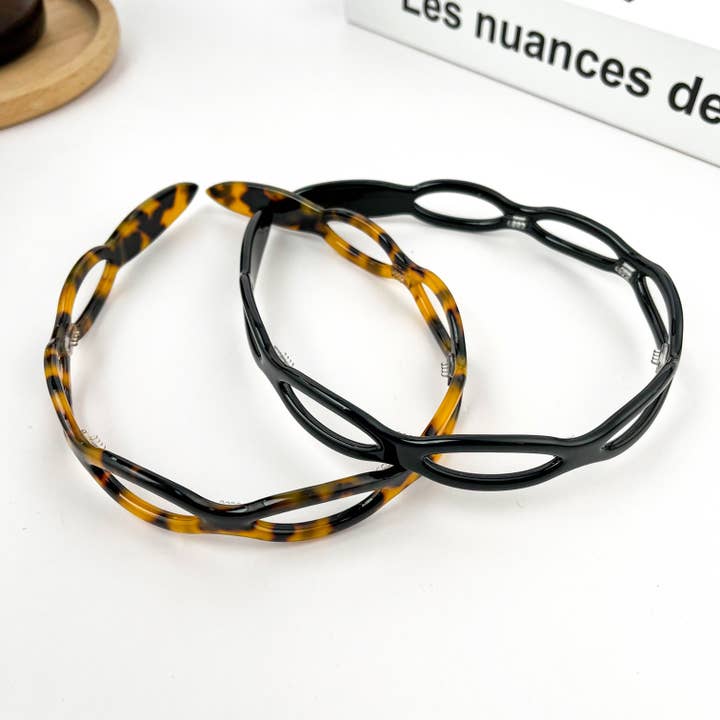 TheDivaSoap - Wholesale Fashion Headband - Women's - Round Hollow Chain Design Acetate Headband8