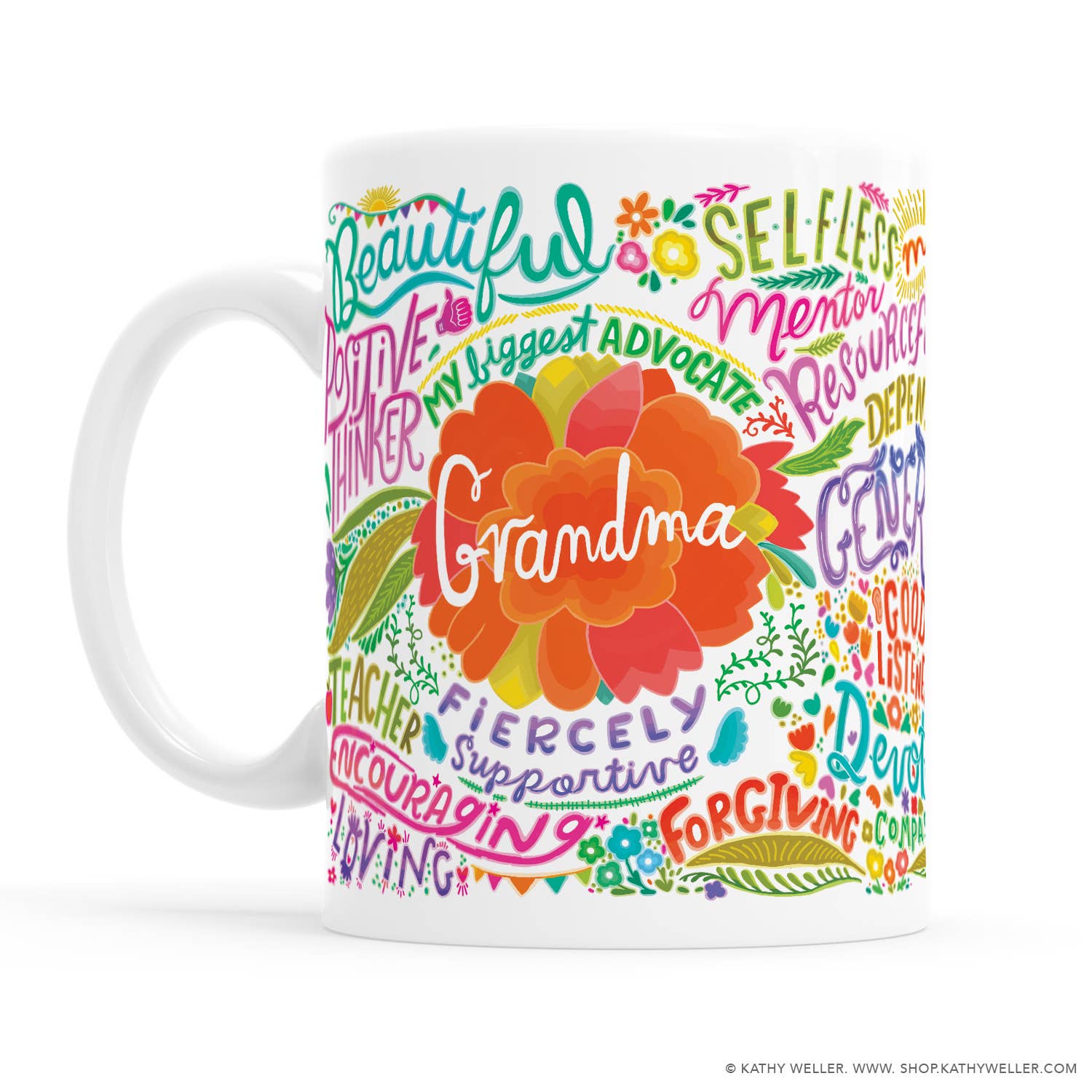 Kathy Weller Art+Ideas - Wholesale Coffee Mug - Mom Floral-Themed Mug11