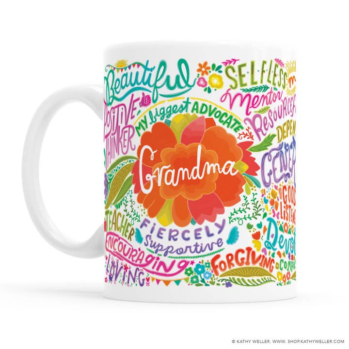 Kathy Weller Art+Ideas - Wholesale Coffee Mug - Mom Floral-Themed Mug11