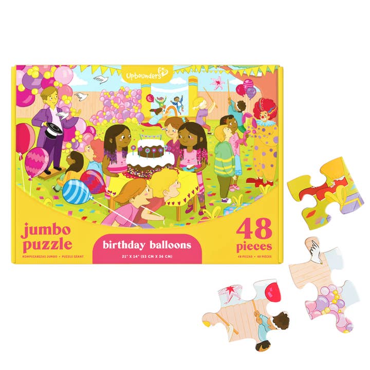 Birthday Balloons Jumbo Puzzle (48 pieces) for wholesale by Upbounders®