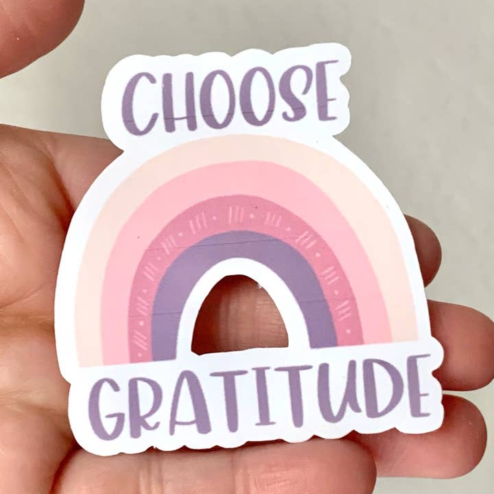 Choose Gratitude Sticker/Magnet for wholesale by Oily Graphic Creations