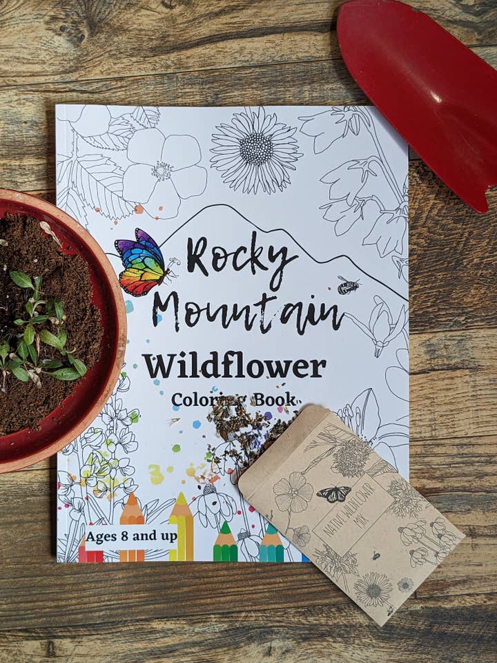 Rocky Mountain Wildflower Coloring Book w/ Wildflower Seeds for wholesale by Nashami