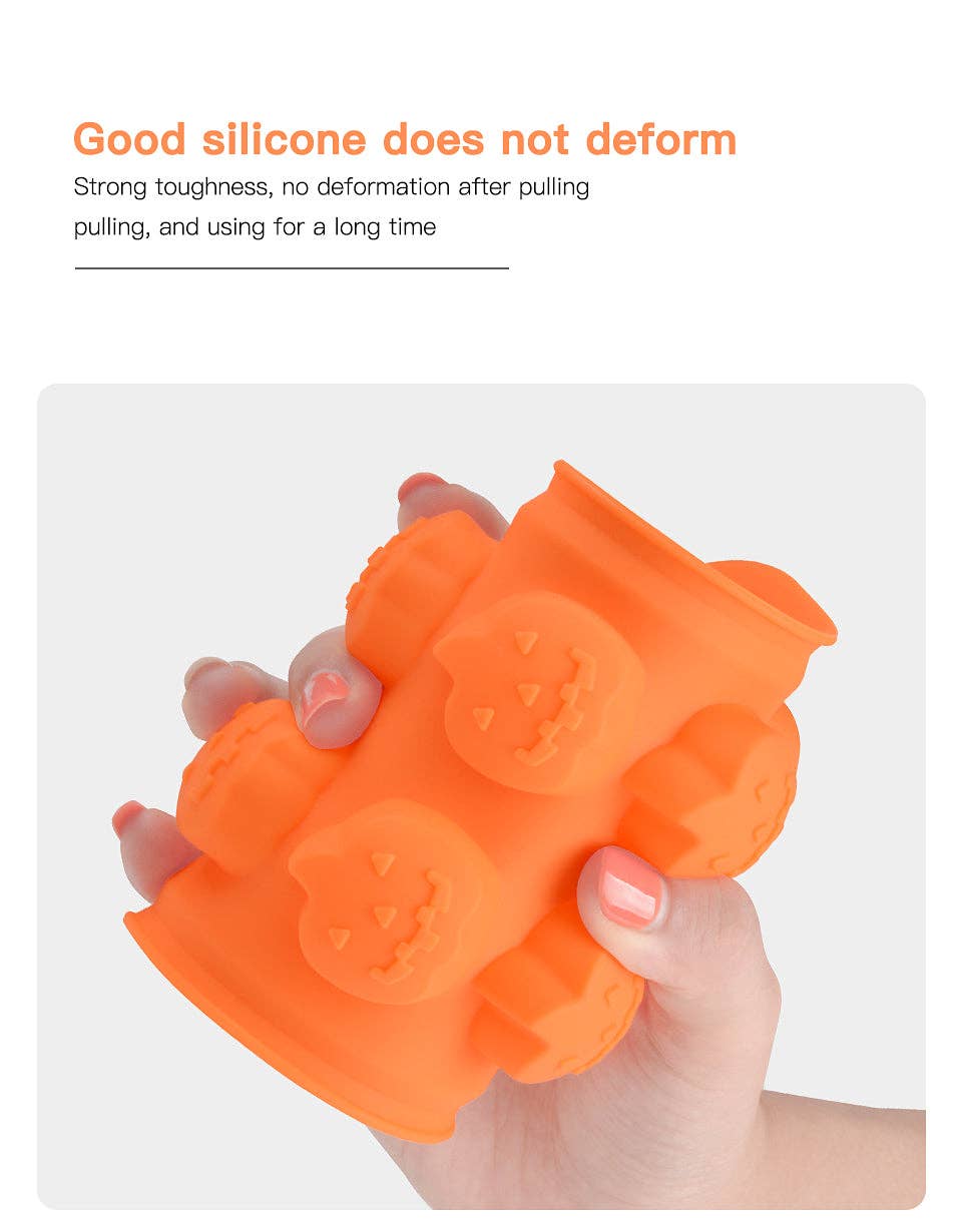 Starlight Wholesale LLC. - Wholesale Chocolate/Candy Mold - Halloween's 10 cavity pumpkin shape mold2