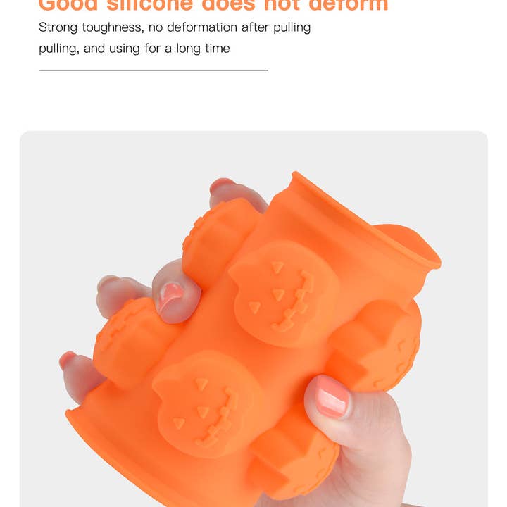 Starlight Wholesale LLC. - Wholesale Chocolate/Candy Mold - Halloween's 10 cavity pumpkin shape mold2