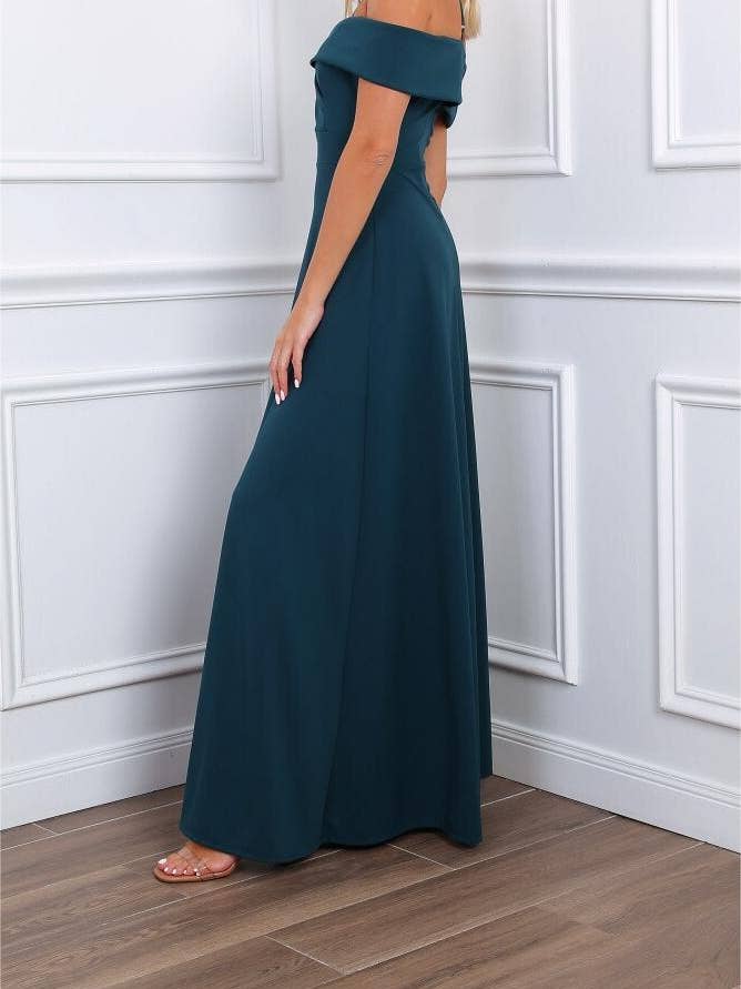 Alice'Desir - Wholesale Gown - Women's - 8892 A-line dress with boat neckline22
