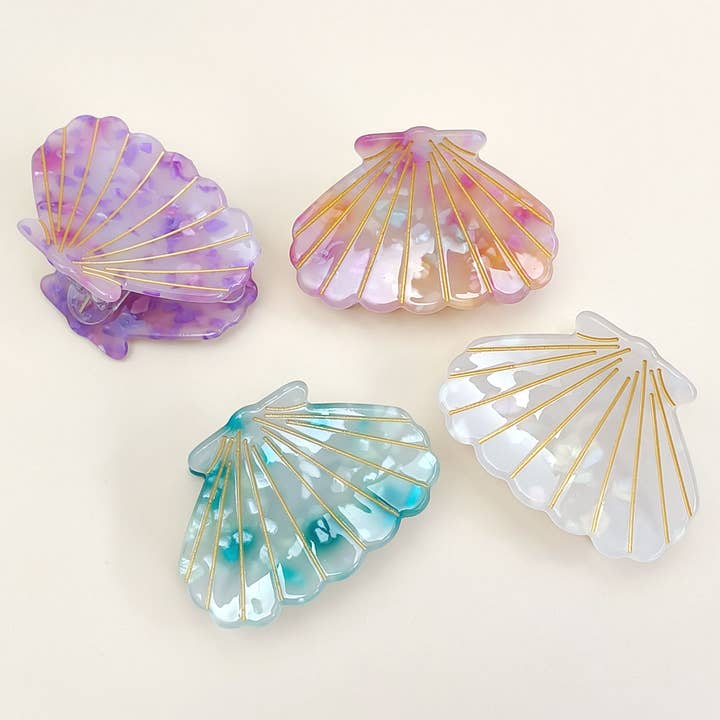 ACCITY - Wholesale Hair Clip - Women's - OCEAN SHELL SMALL HAIR CLAW CLIPS,BEACH ACCESSORIE_CWAHA0653