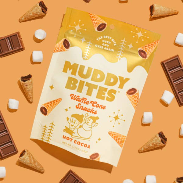 Muddy Bites - Wholesale Cookie - Hot Cocoa Waffle Cone Snacks2