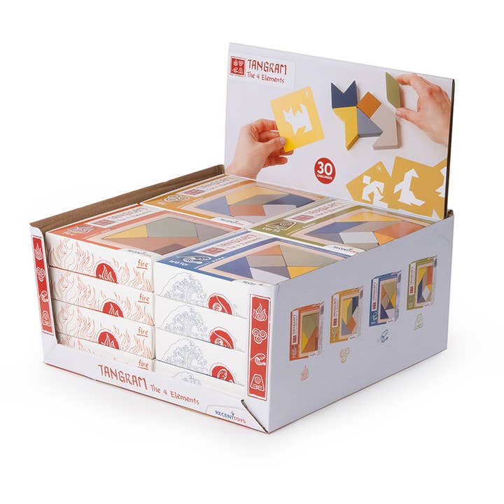 Tangram - Os 4 Elementos (exposição com 16 peças, 4 diferentes) por atacado de Recent Toys