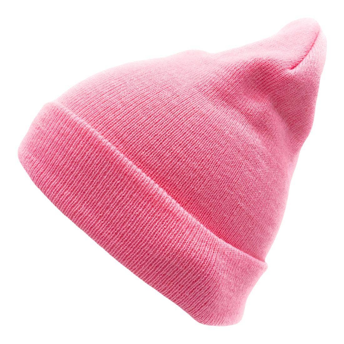 The Park Wholesale - Vente Bonnet – unisexe - Bonnets et bonnets de luge à revers en tricot doux, en vrac, multicolore, uni, blanc, vente en gros87