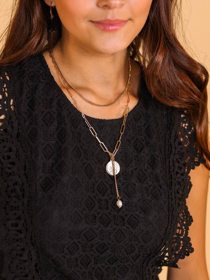 Collier à chaînes superposées pour la vente par GRACE+EMMA by Southern Grace