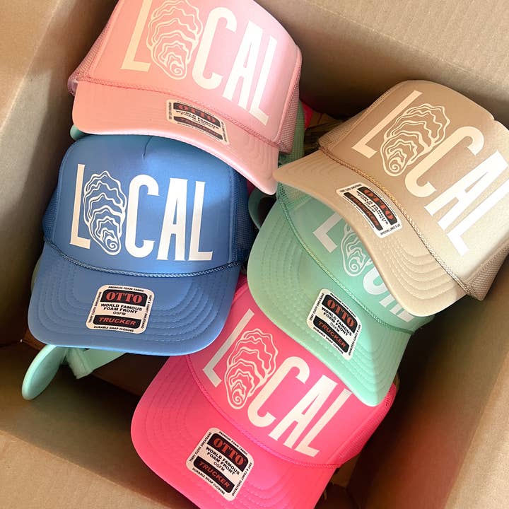 Mint & Honey - Wholesale Trucker Hat - Unisex - LOCAL Oyster Shell Trucker Hat