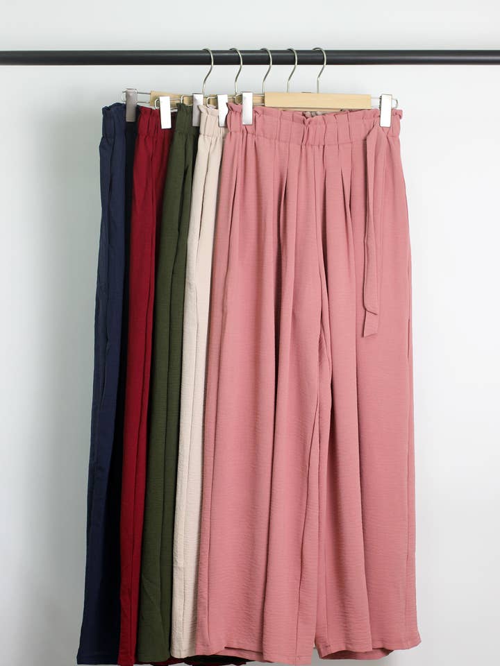 P2503JY25596 - Women's High-Waisted Wide-Leg Pants for wholesale by ESLEY