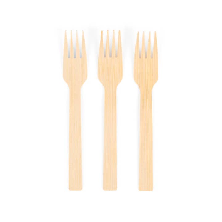 Bamboware - Wholesale Assorted Cutlery Set - Bamboo Mini Forks 400 Pieces2