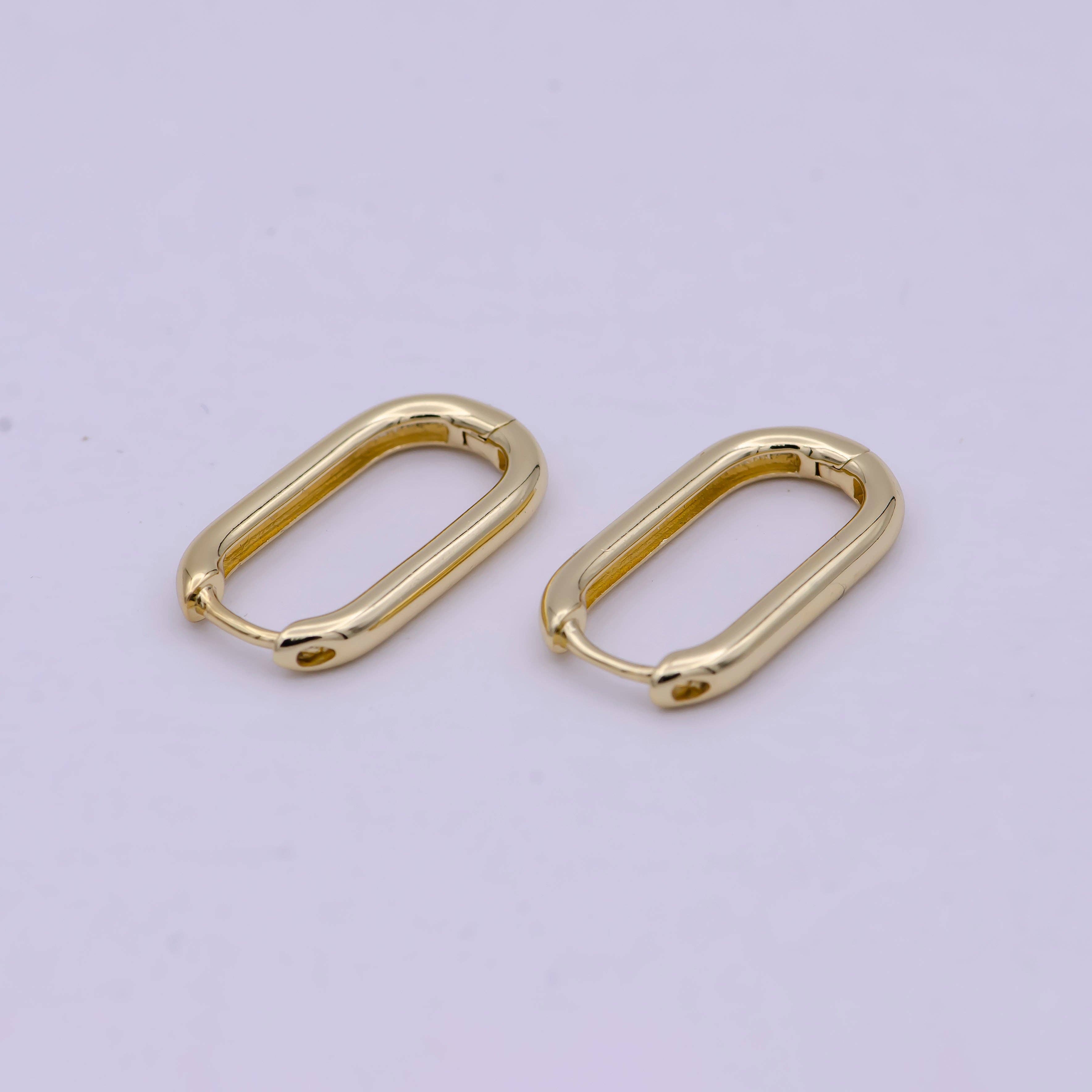 Aim Eternal – wholesale Huggieörhängen – 14 K guld fylld U-formade Hoops Huggie örhängen med spaken Ba0