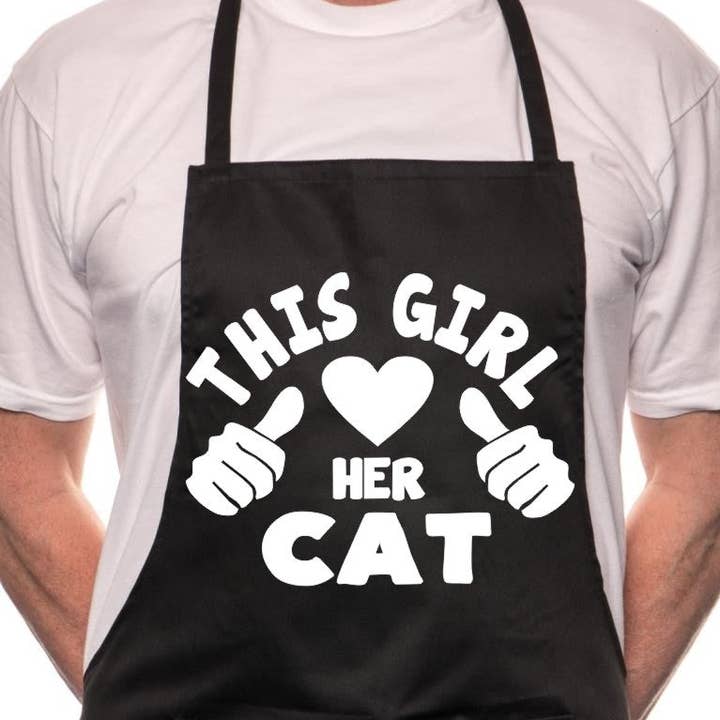 This Girl Loves Her Cat BBQ Cooking Apron and other Purchase wholesale cat apron. Free returns & net 60 terms on Faire trending on Faire.