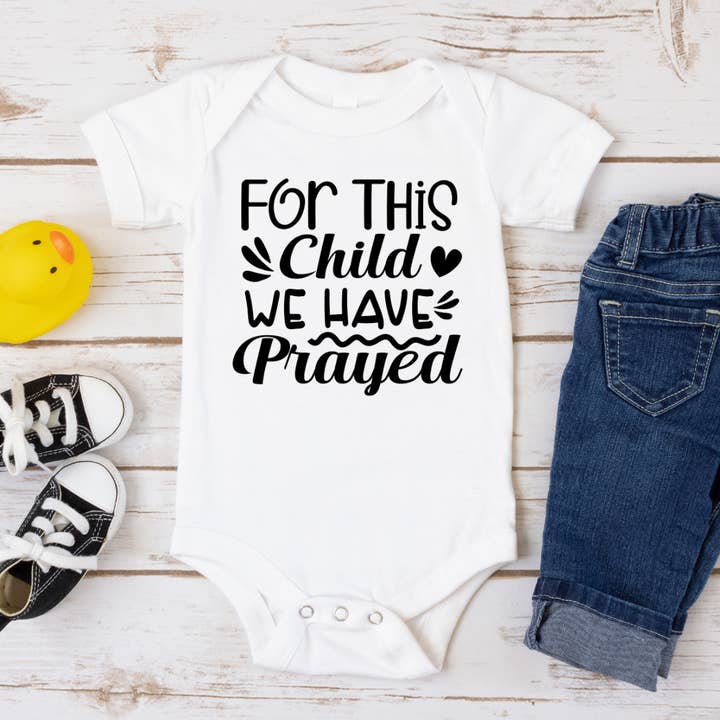 Voor Het Kind Hebben We Gebeden Katoenen Rompertje Baby Cadeau voor wholesale door Mama and Littles Apparel