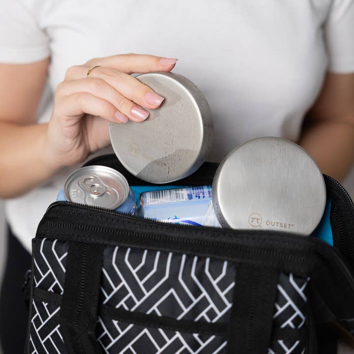 Fox Run Brands - Wholesale Ice-pack - Outset Ronde IJspacks van Roestvrij Staal, Set van 2, 3,75"2