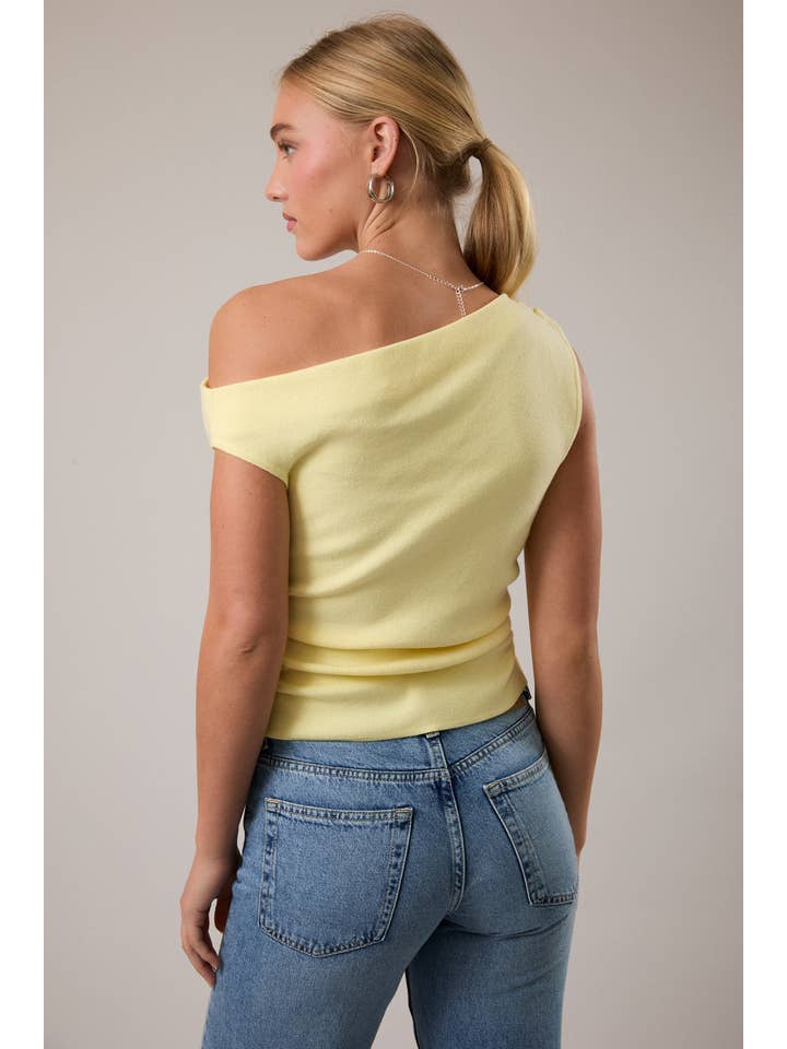 LE LIS - Wholesale Knit Top - Women's - ASYMMETRICAL NECK SWEATER TOP36