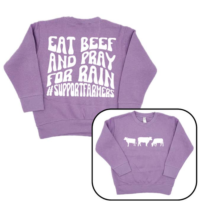 Sage & Soil - Venta al por mayor Sudadera - Niños - Come Carne de Res y Reza por Lluvia Sudadera Infantil1