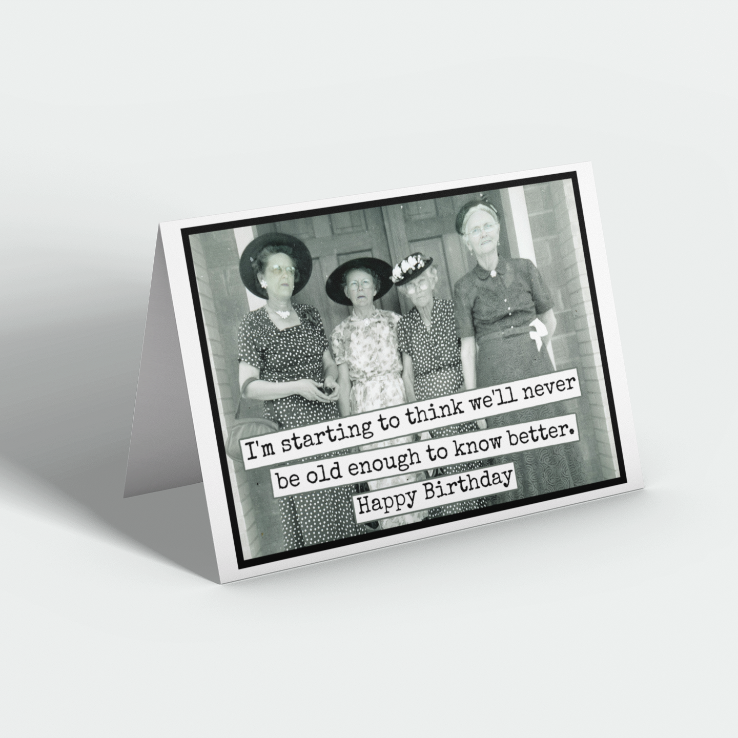 Raven's Rest Studio - Wholesale Birthday Card - Funny Birthday Card. We'll Never Be Old Enough. Vintage3