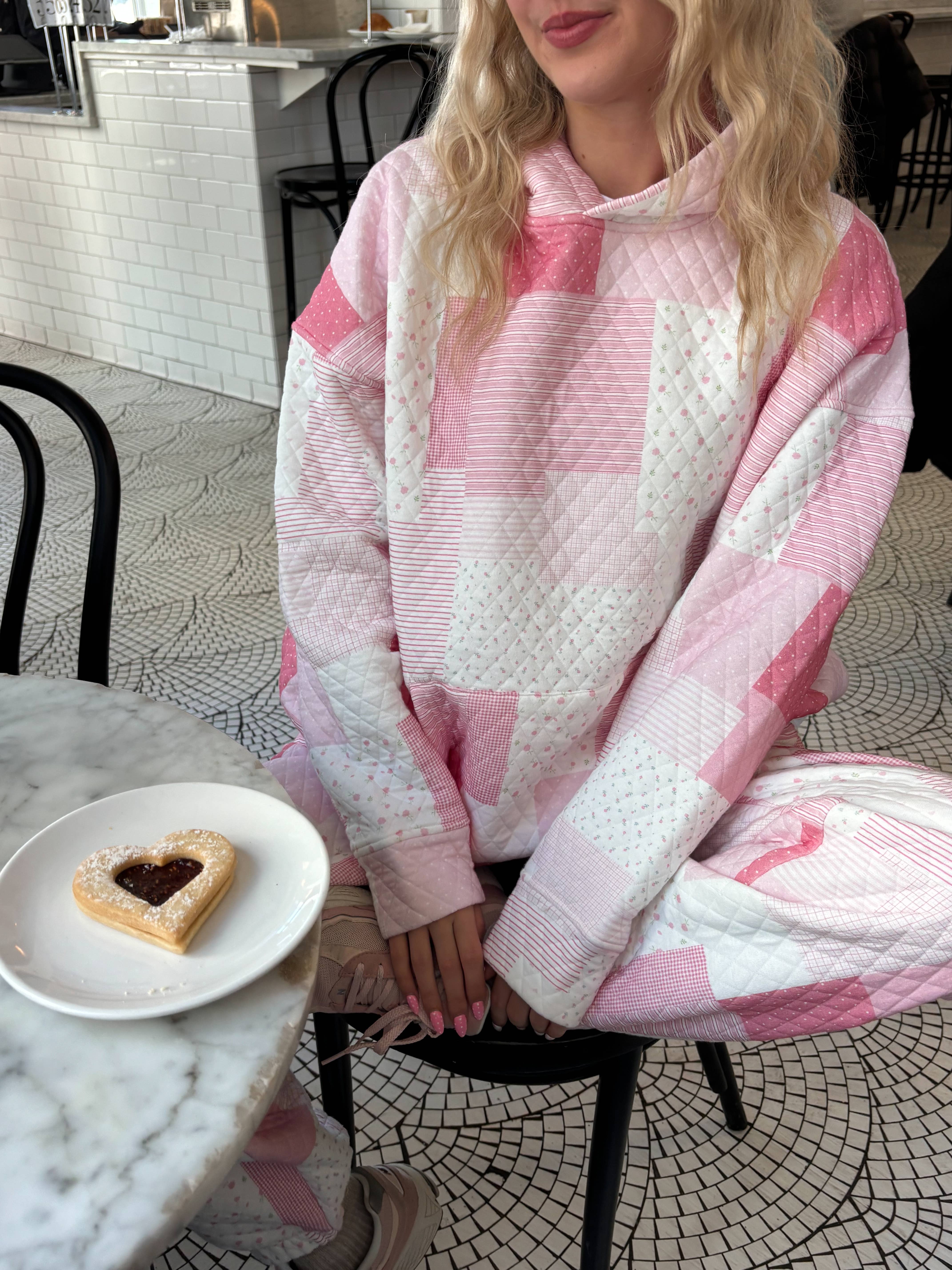 Sunkissed Coconut - Wholesale Hoodie - Women's - Margo Quilted Patchwork Hoodie3