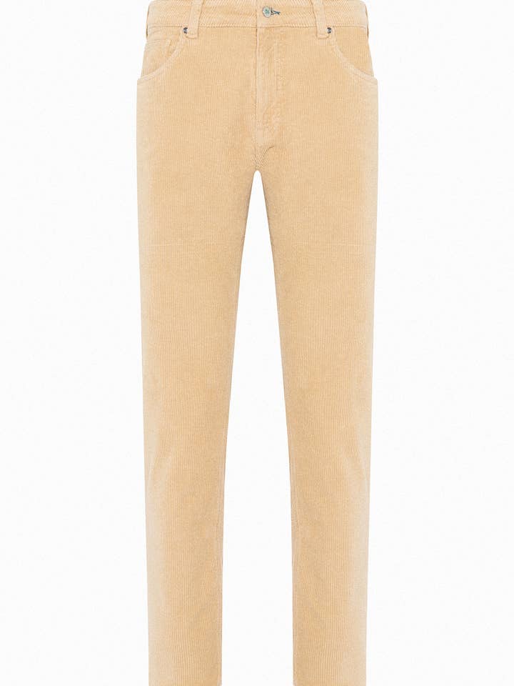 Beige Velvet Trousers J27-4 for wholesale by Andrea Nicolotti