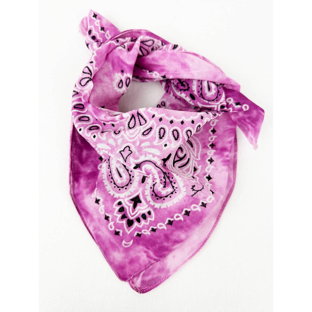 MIX COLOR Tie Dyed Pasley Pattern Bandanas for wholesale on Faire1