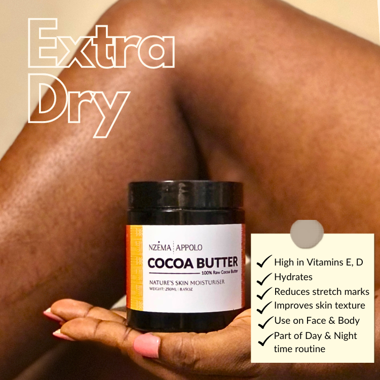 Nzema Appolo - Wholesale Body Balm/Butter - Nzema Appolo Unrefined Raw Cocoa Butter 250ml - Extra Dry Skin/ Stretch Marks4