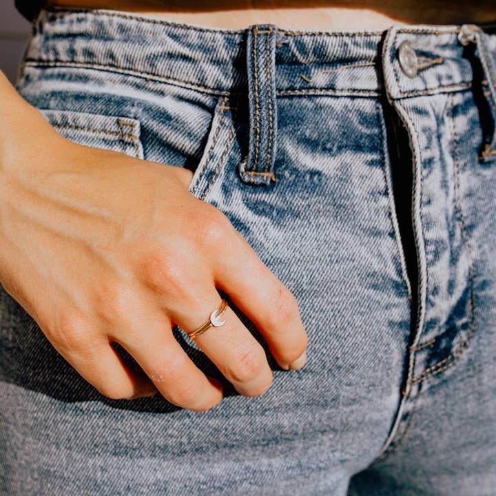 Simply Chic Jewelry - Wholesale Band/Stacked Ring - Crescent Moon Stacking Ring1