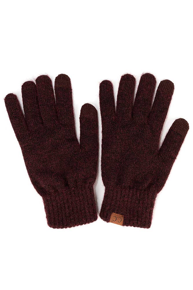 Hana - Wholesale Gloves - Women's - C.C Heather Knit Plain Gloves10