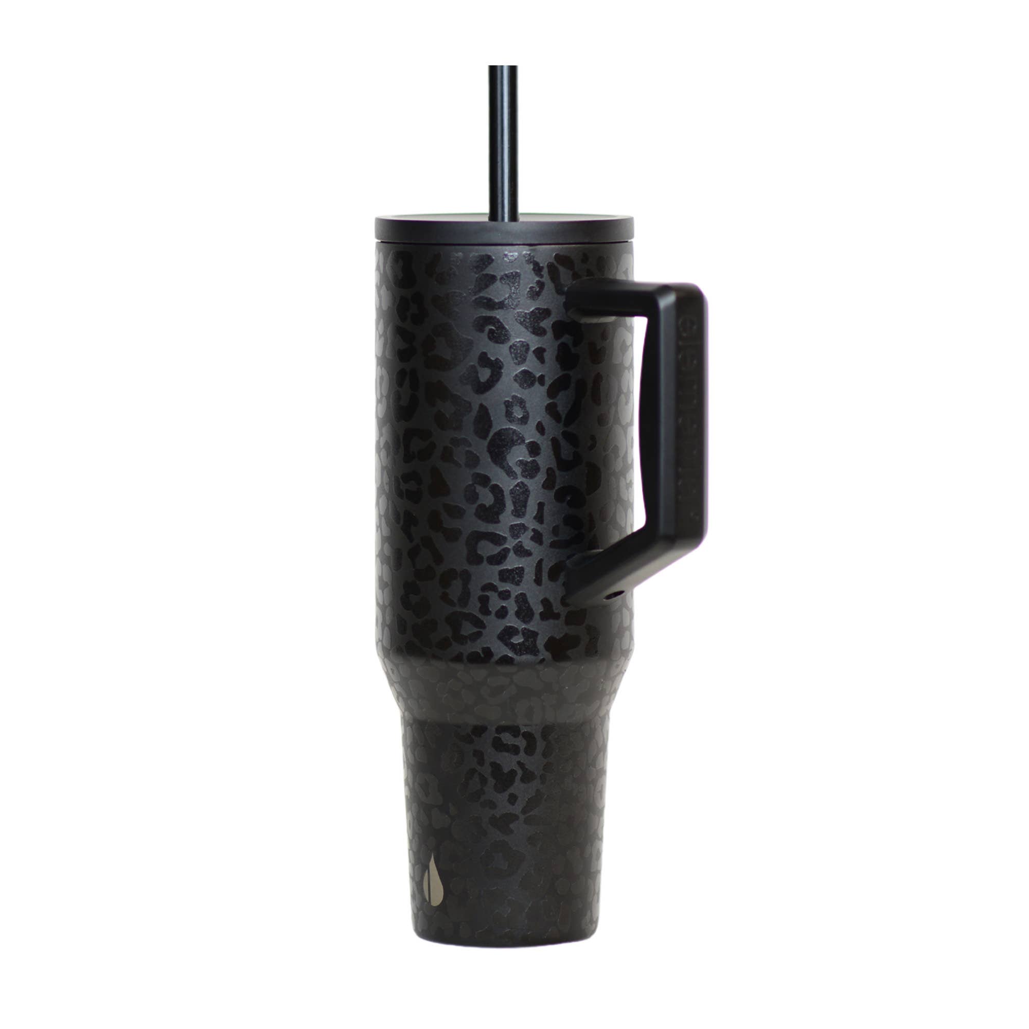 Elemental - Wholesale Insulated Mug/Tumbler - Commuter Insulated Straw Tumbler 40oz - Black Leopard1