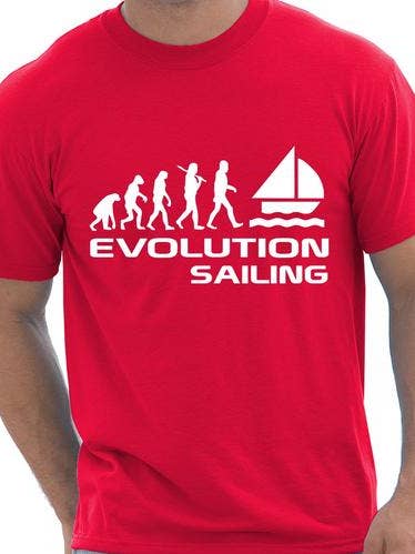 Print4U – wholesale Screen printed t-shirt – unisex – Evolution Of Sailing T-Shirt6