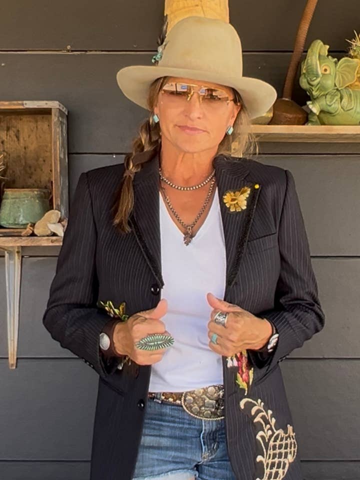 Desert Blazer Western Cowgirl Boho Wedding Jacket Suit for wholesale by Dirty Mojave