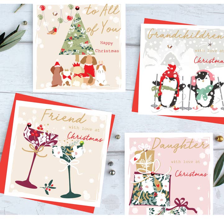 SABIVO Design – wholesale Christmas card – Baby Penquin Snowglobe 1st Christmas Sequin Card Wholesale