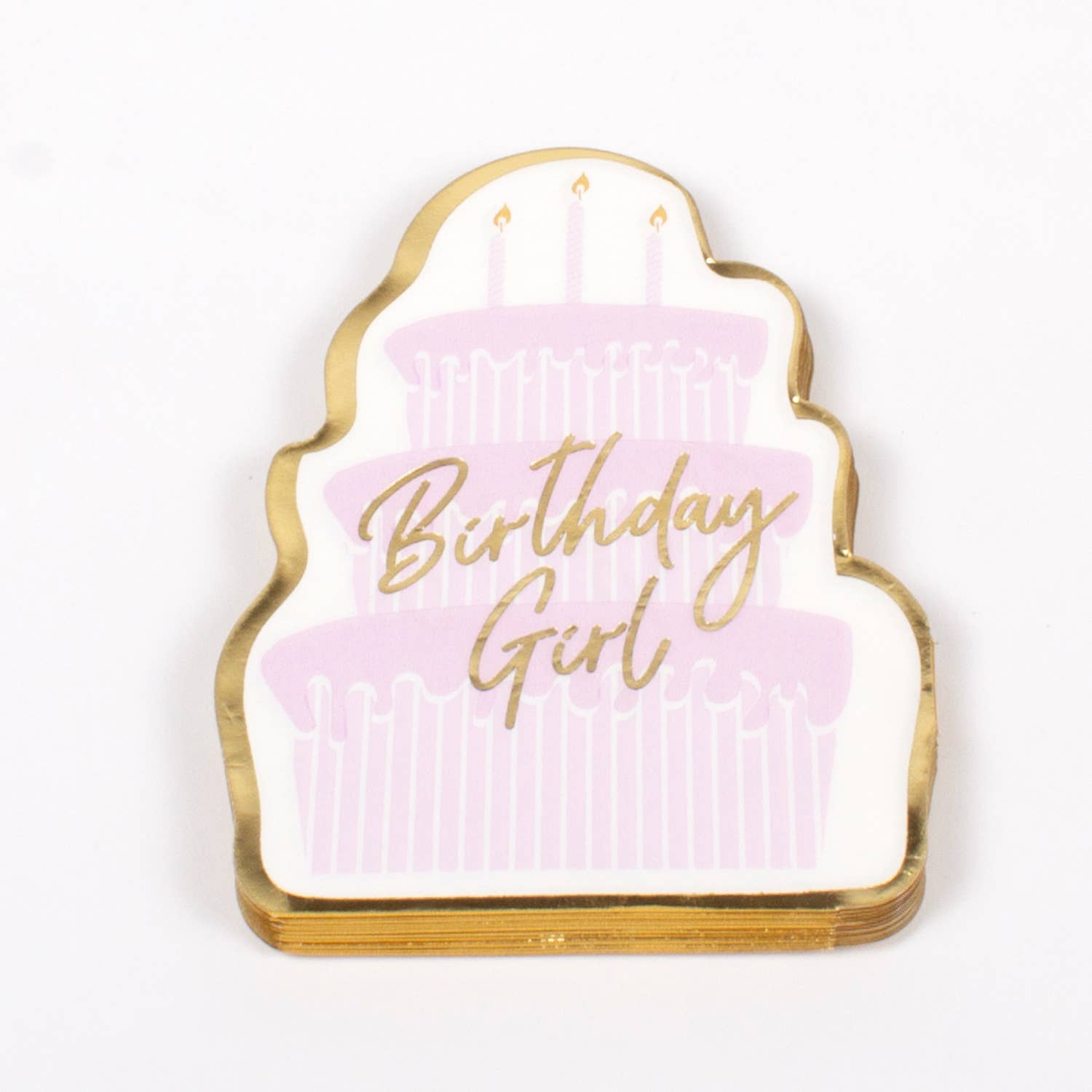 8 Oak Lane - Wholesale Disposable Napkin - Birthday Girl Paper Die Cut Napkin Packs1