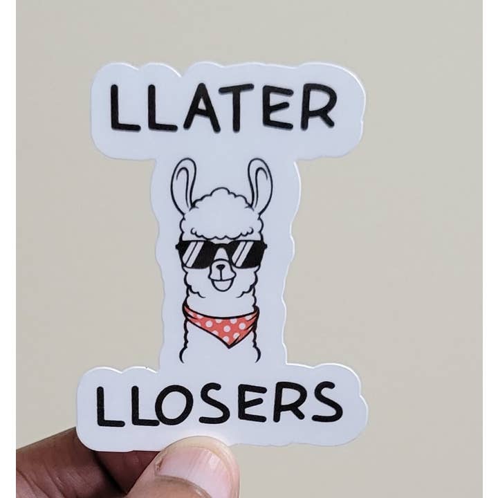 Llater Losers sticker | Lamasticker | Laptopsticker | voor wholesale door CraftdeeD