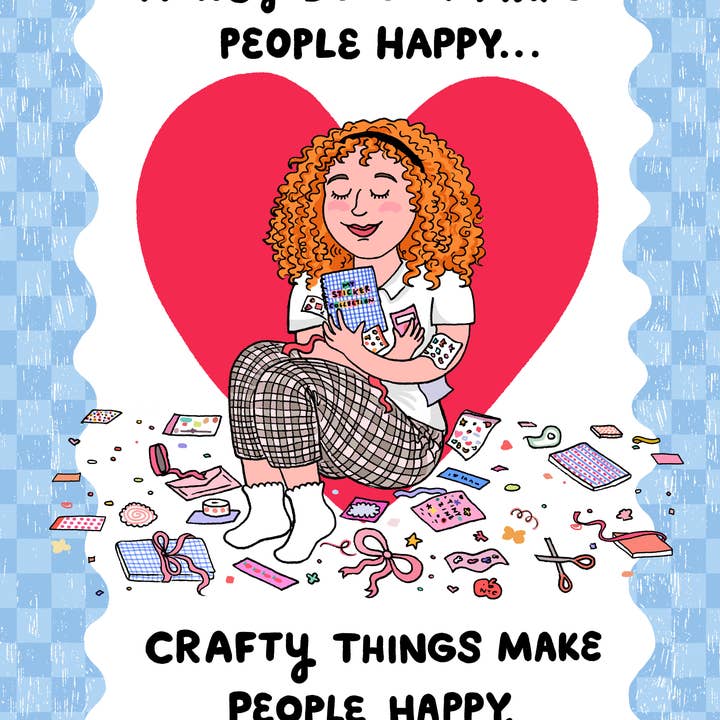 TINYSTORE - Wholesale Postcard - *Special Edition* Crafty Girl Postcard Artwork x Sio Gallagher