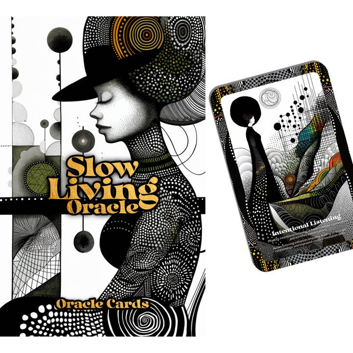 Oráculo de Vida Lenta - 22 Cartas de Oráculo - Saboreando o ritmo mais lento da vida - Por Symbolika - Cartas de Visão - Ferramenta de Adivinhação por atacado de Ibiza Tarot USA